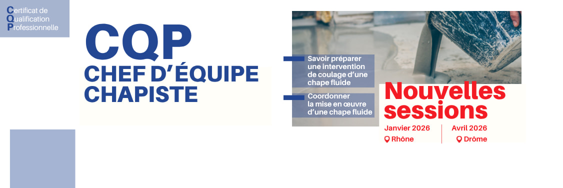 Formation CQP Chef d'équipe chapiste en chape fluide