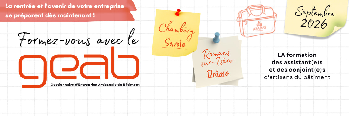 Formation GEAB - Gestionnaire d'Entreprise Artisanale du Bâtiment 2026