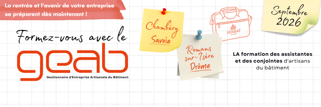 Formation GEAB - Gestionnaire d'Entreprise Artisanale du Bâtiment 2026