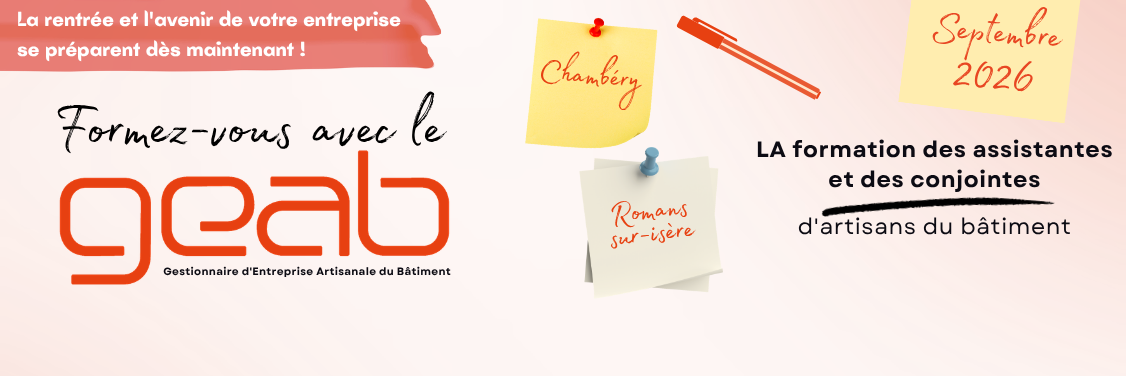 Formation GEAB - Gestionnaire d'Entreprise Artisanale du Bâtiment 2026