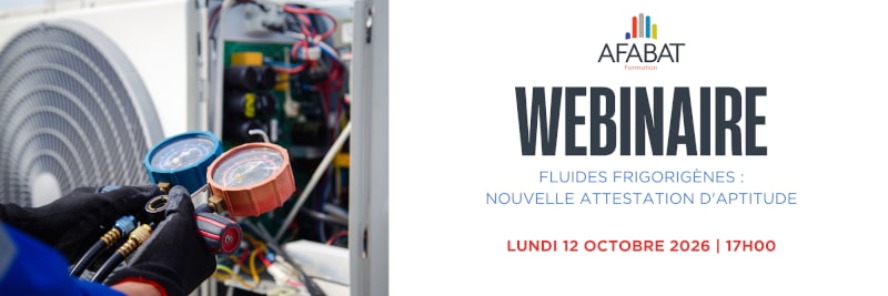 Webinaire Fluides frigorigènes le 12 octobre 2026